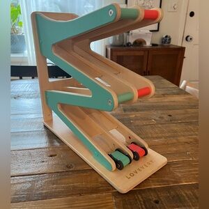Lovevery “Race and Chase Ramp” wooden Montessori toy